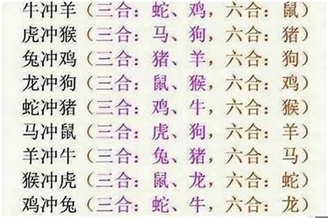 12生肖六合|十二生肖三合、六合、相冲详解